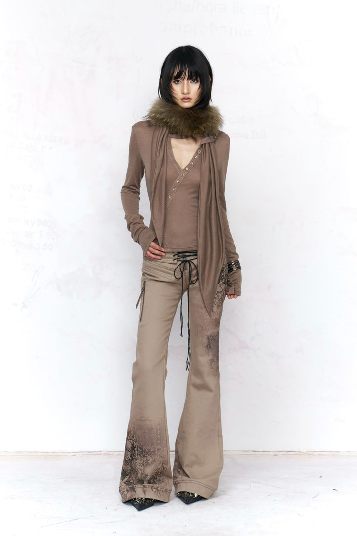 Gia Scarf V-Neck Shirt