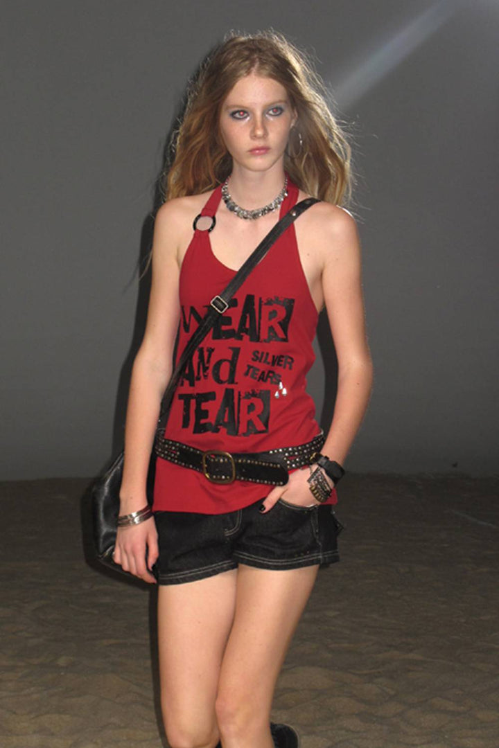 Red Racer Tank Top