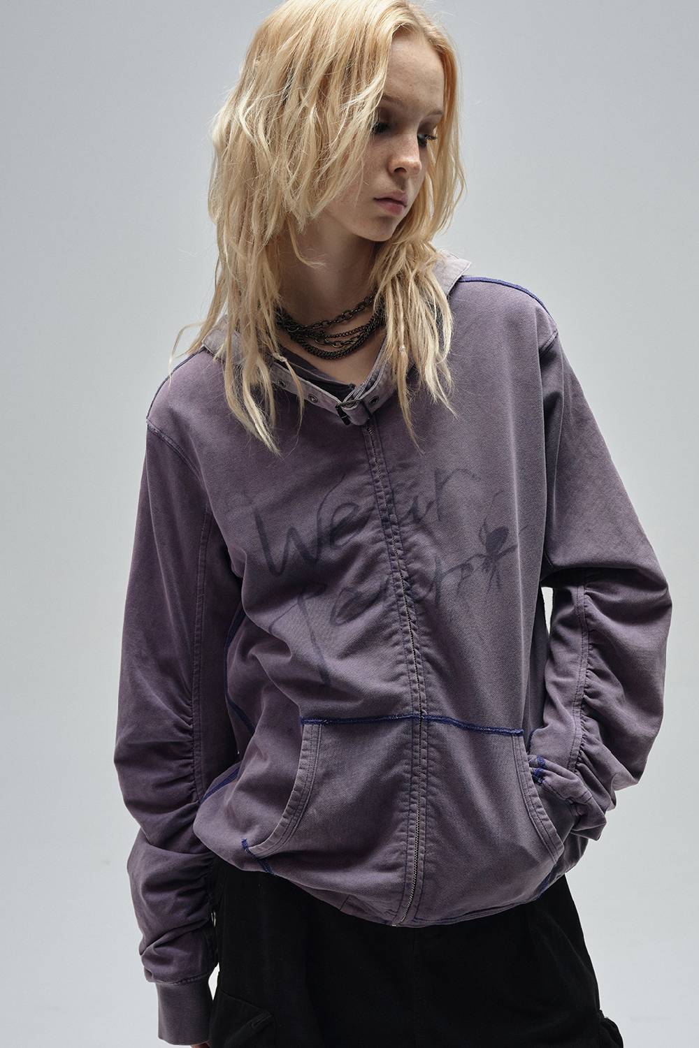 Loose Fit Zip Hoodie