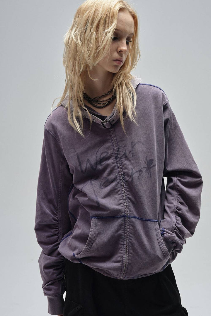Loose Fit Zip Hoodie