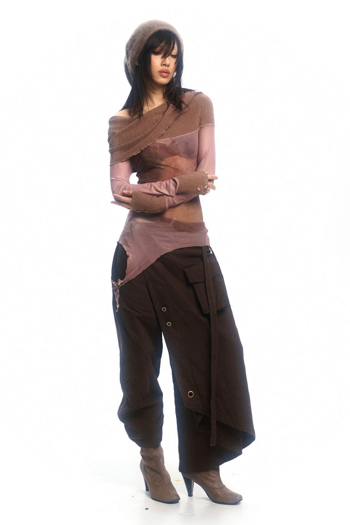 Skirt-Style Wrap Pants