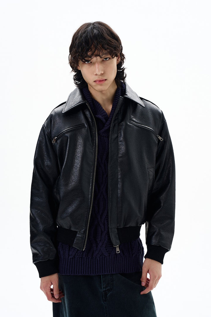 Detroit PU Leather Jacket