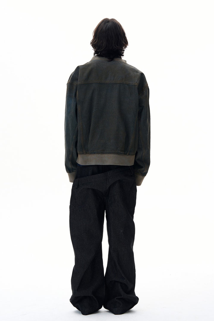 Distressed Retro Denim Jacket