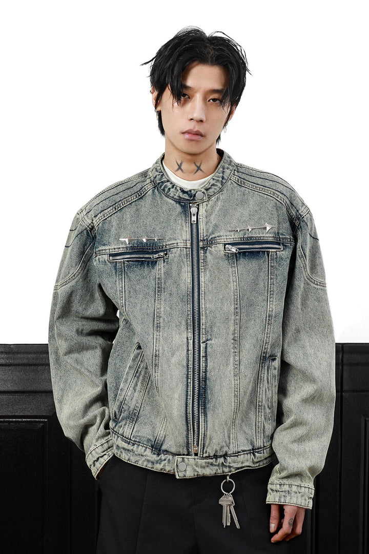 Cropped Denim Core Jacket