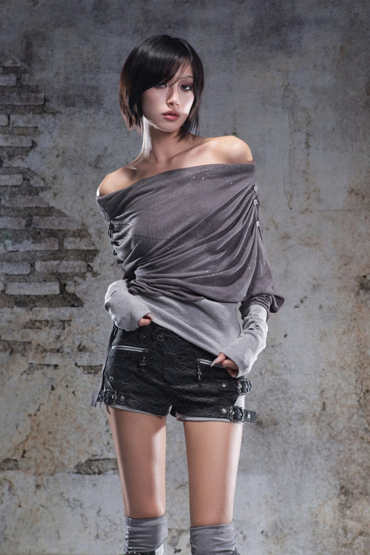 Mira Off-shoulder Fold Top