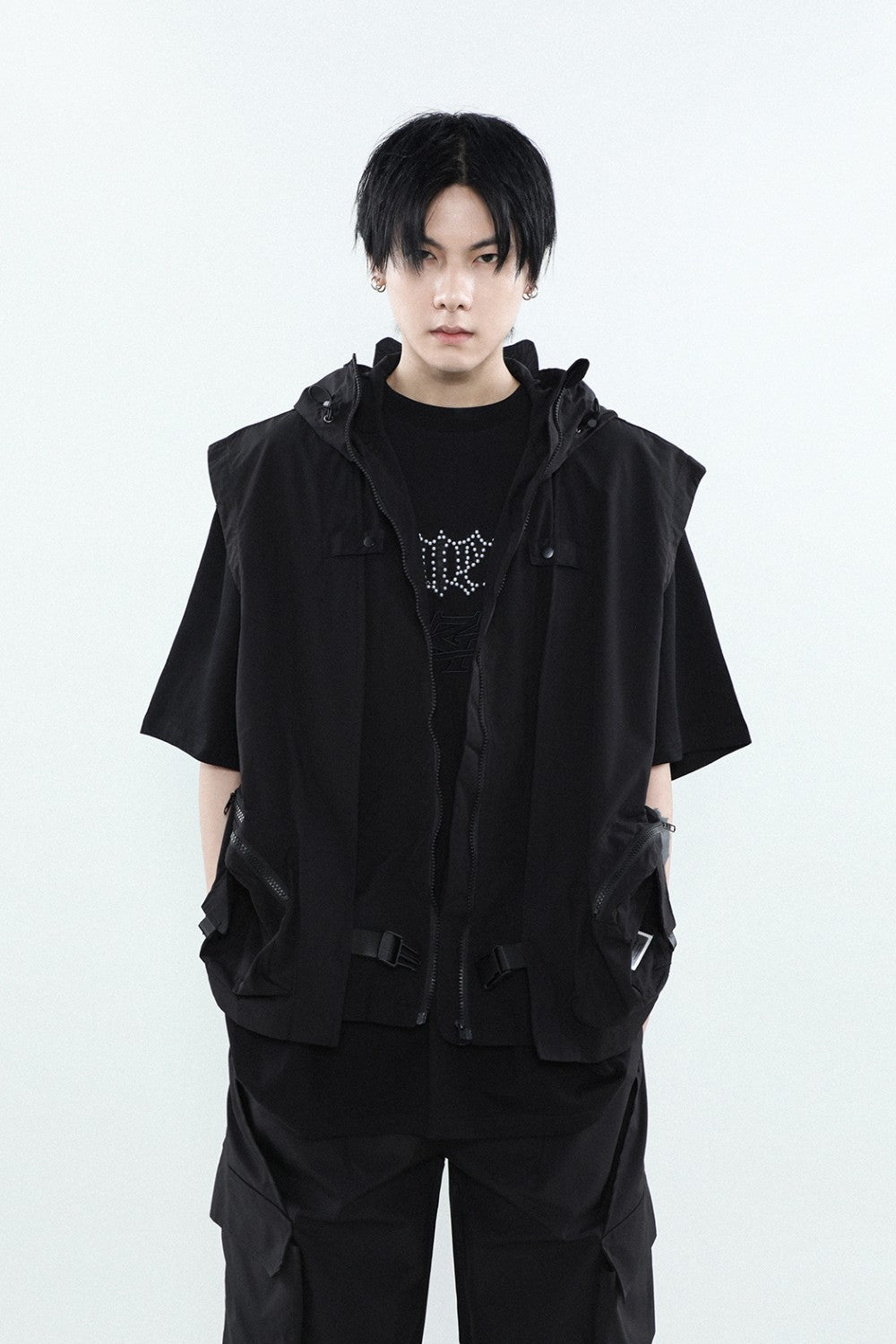 Hooded Utility Shell Vest