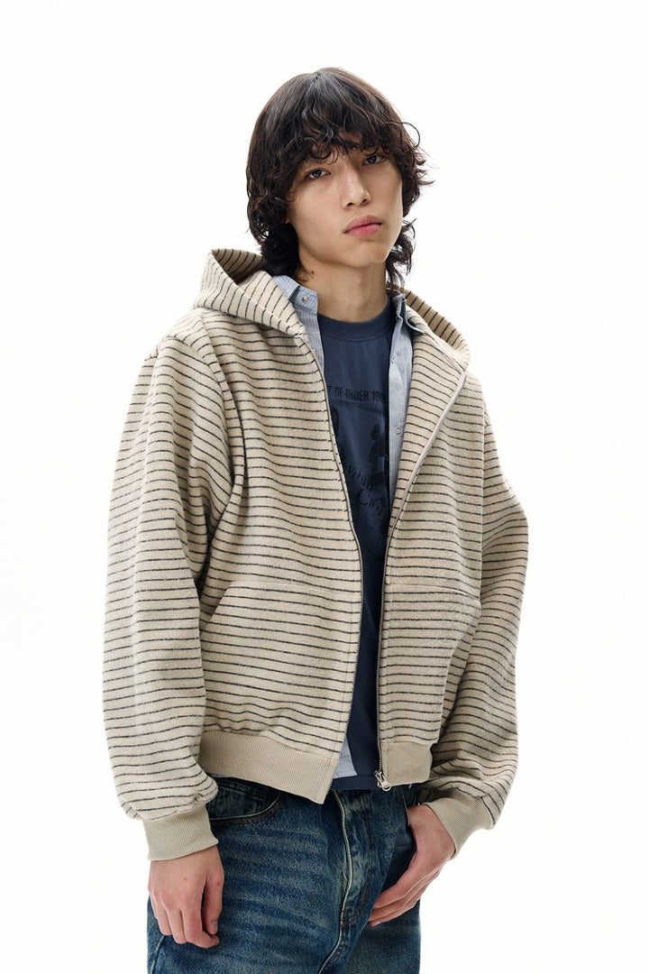 Classic Striped Knit Jacket