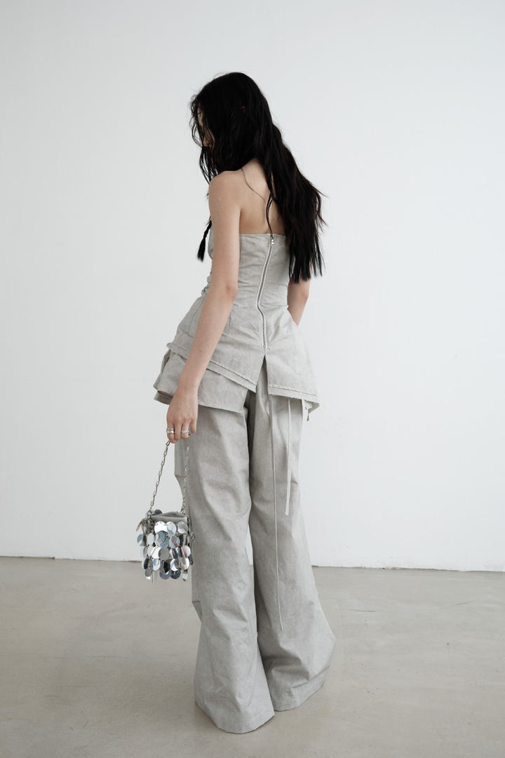 Asymmetrical Ruched Bustier