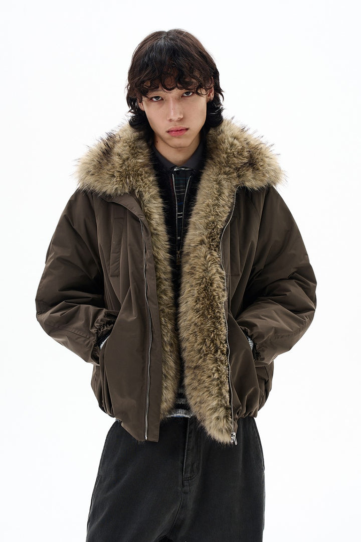 Fur Trim Bomber Jacket