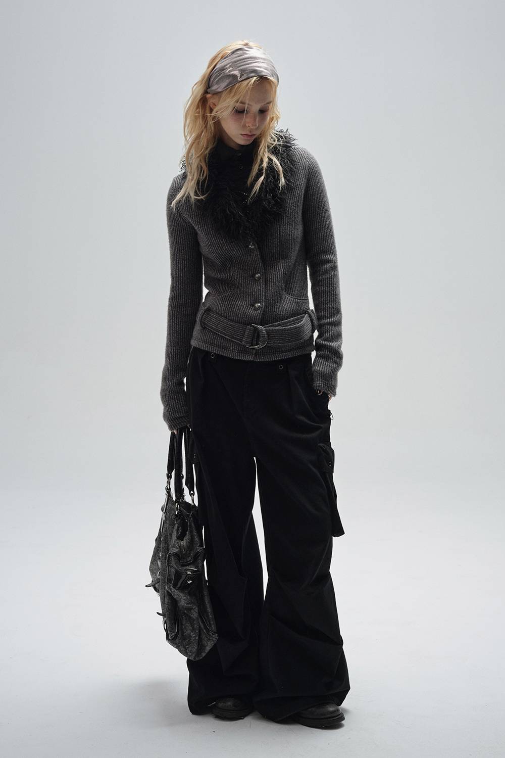 Heavy Dark Knit Cardigan