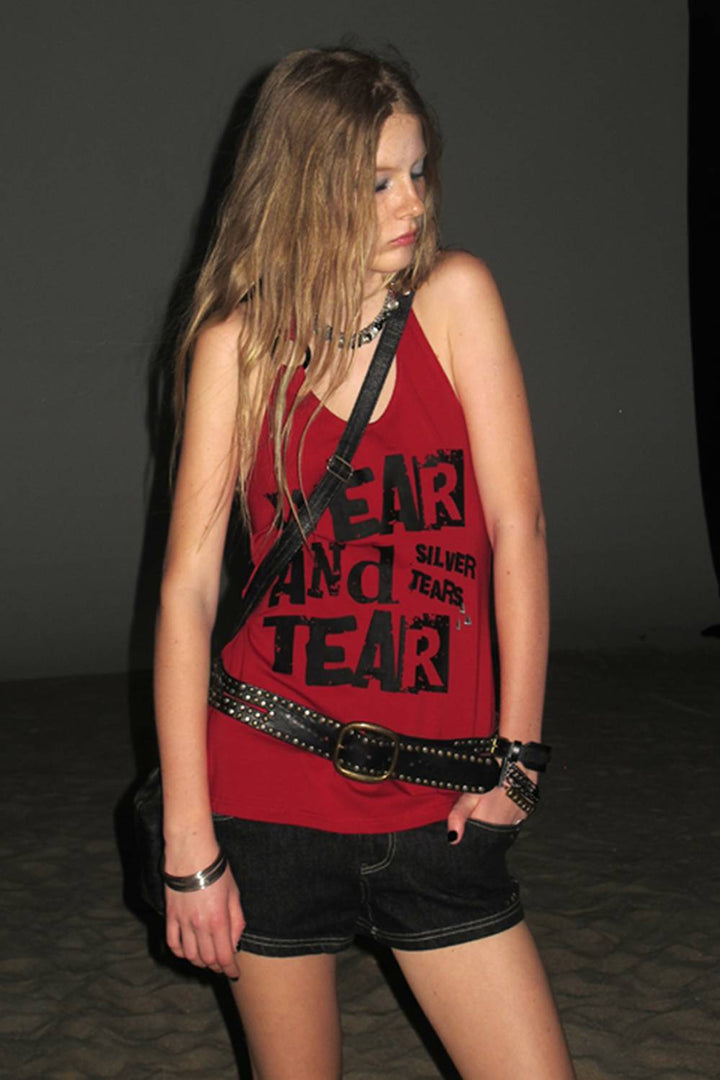 Red Racer Tank Top