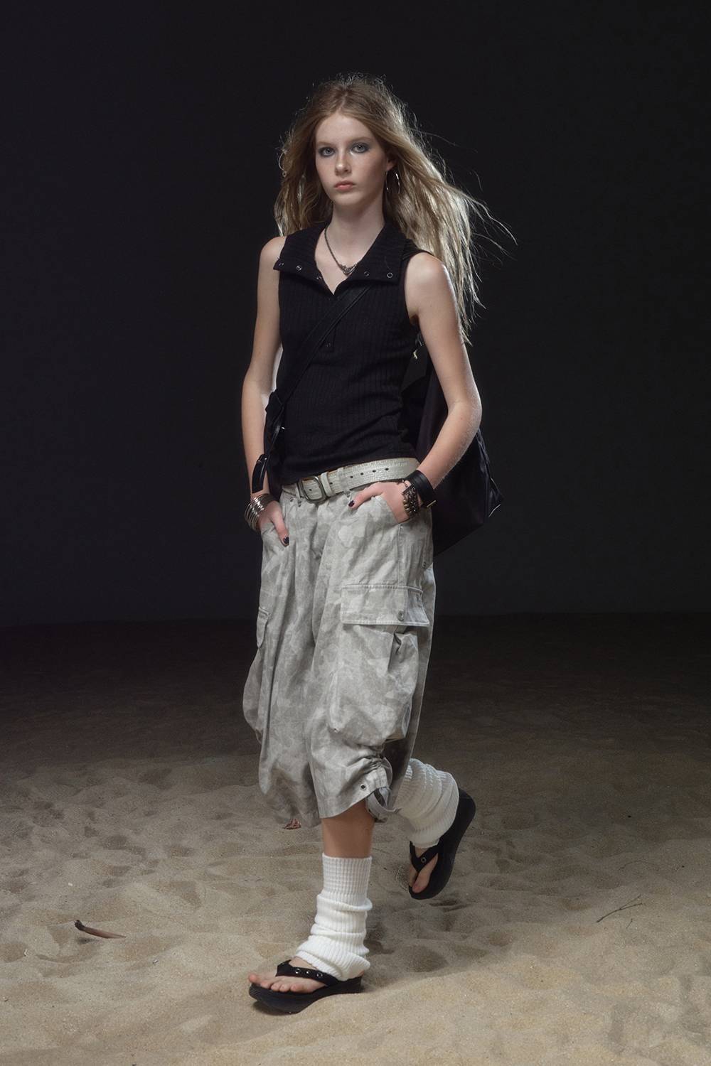 Ribbed Collar Vest
