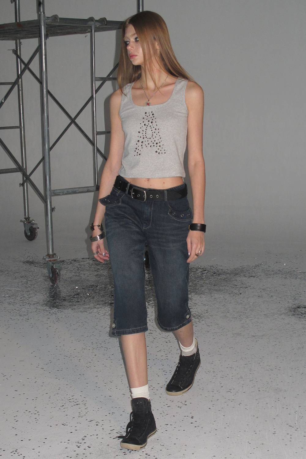 Studded Graphic Belt