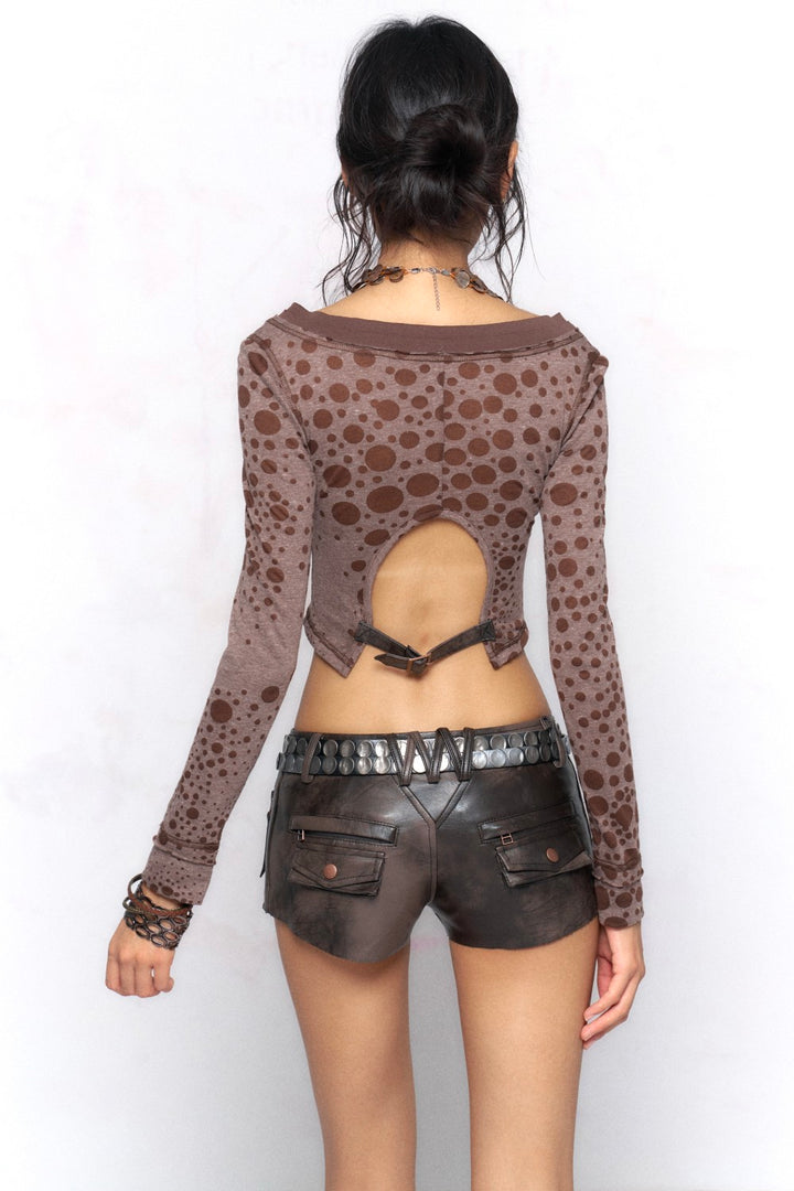 Vintage Leather Mini Skort