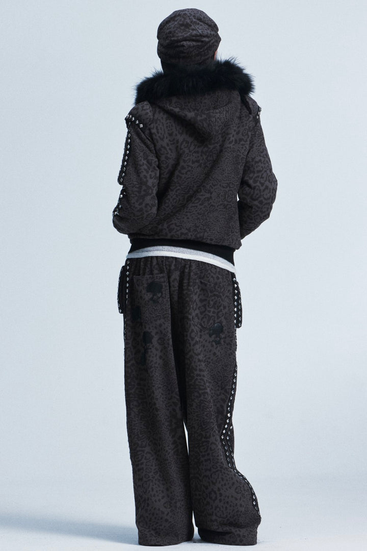 Studded Leopard Jacket