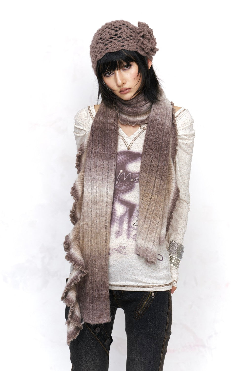 Ombre Mist Knit Scarf