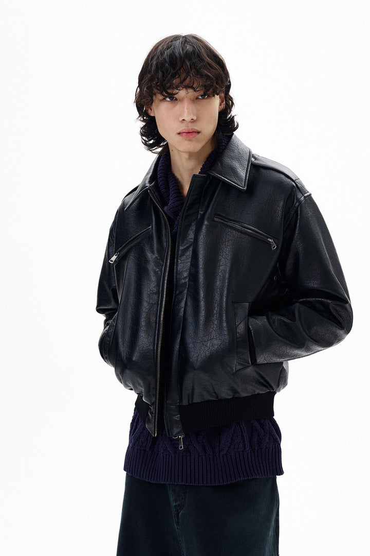Detroit PU Leather Jacket