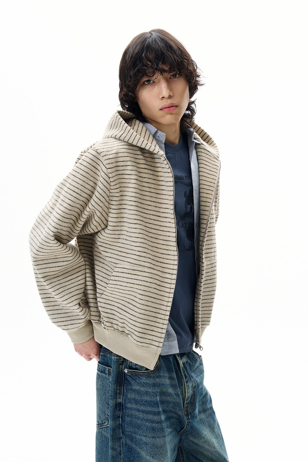 Classic Striped Knit Jacket