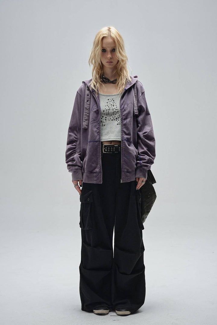 Loose Fit Zip Hoodie