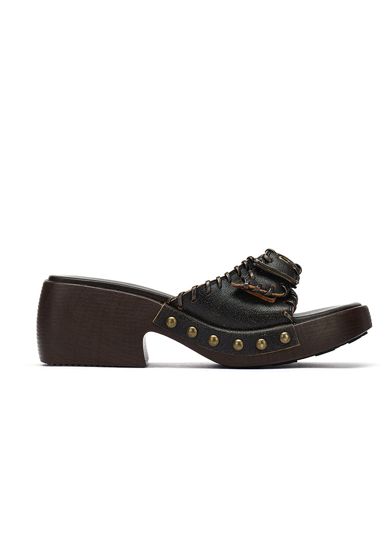 Sienna Woven Wood Clogs