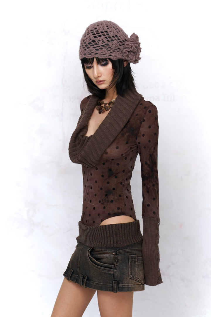 Sheer Polka Bodysuit