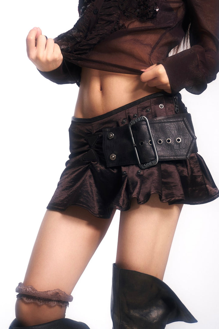 Lilith Belted Ruffle Skirt
