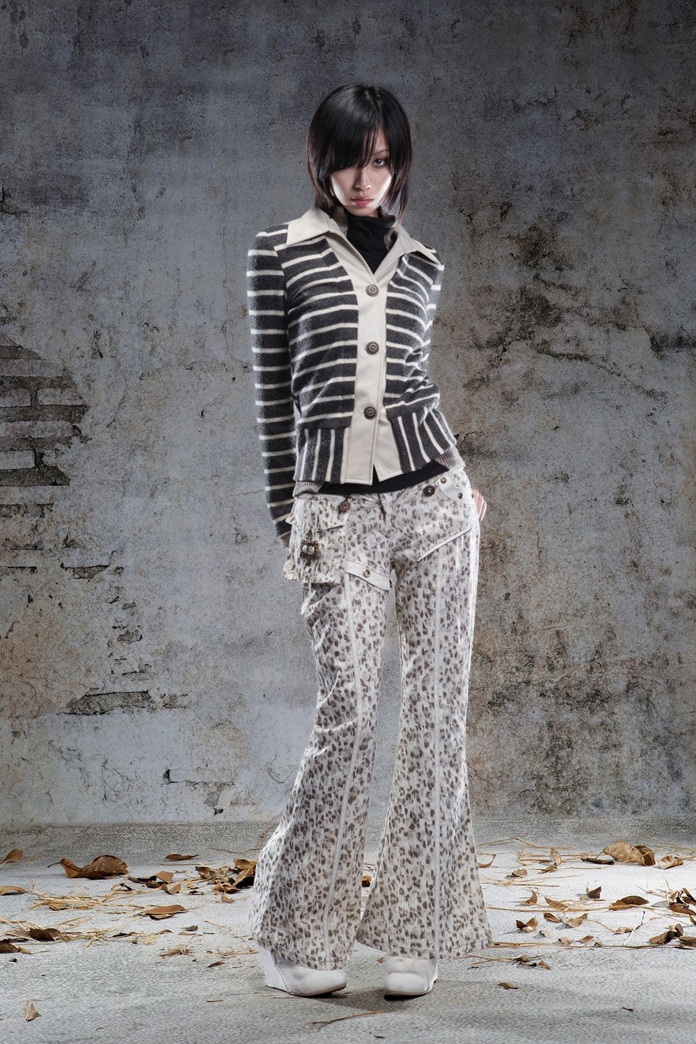 Arielle Leopard Flared Jeans