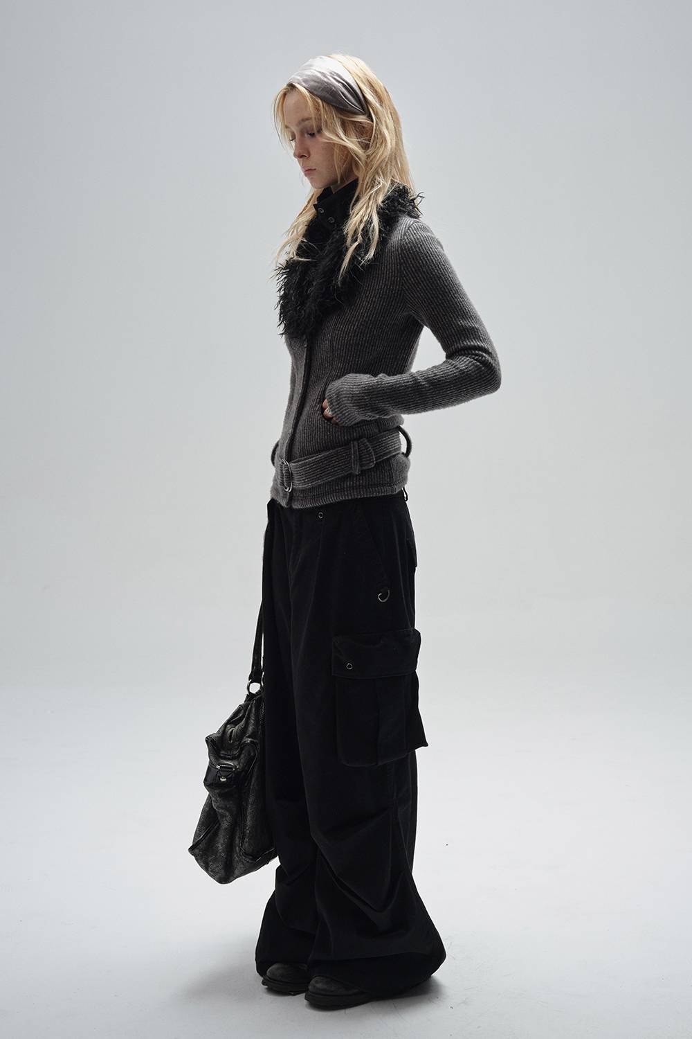 Heavy Dark Knit Cardigan