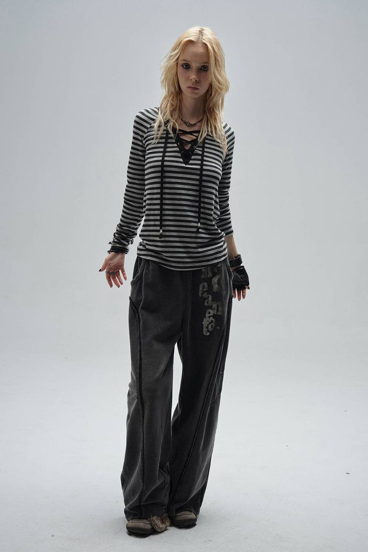 Asymmetric Studded Joggers
