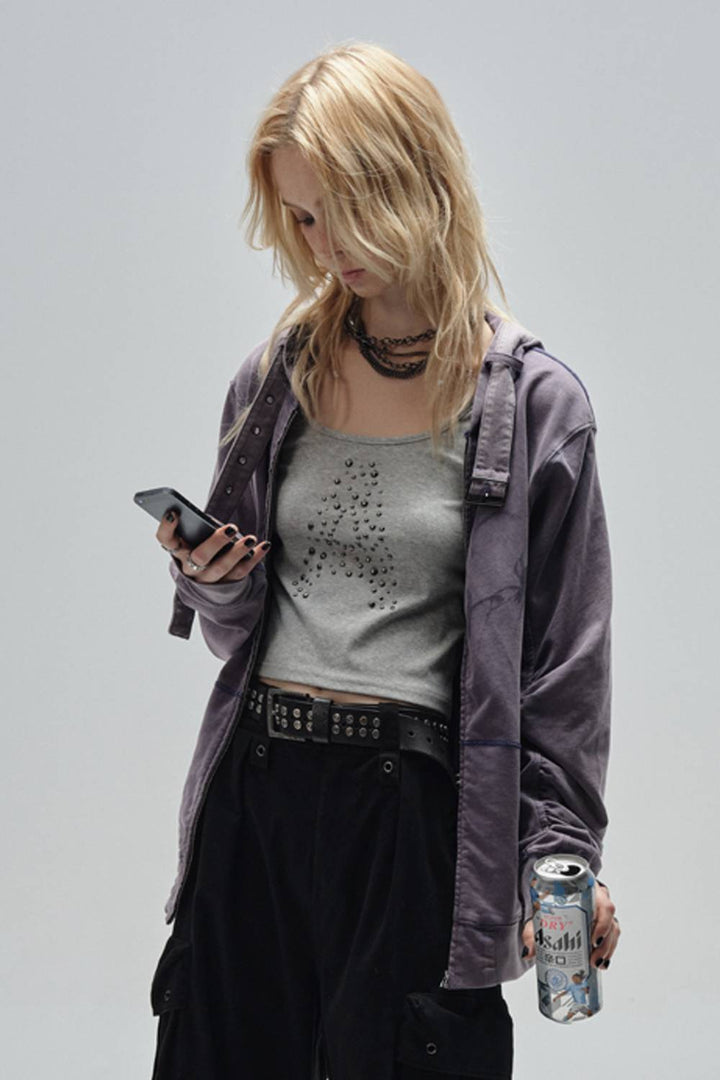 Loose Fit Zip Hoodie