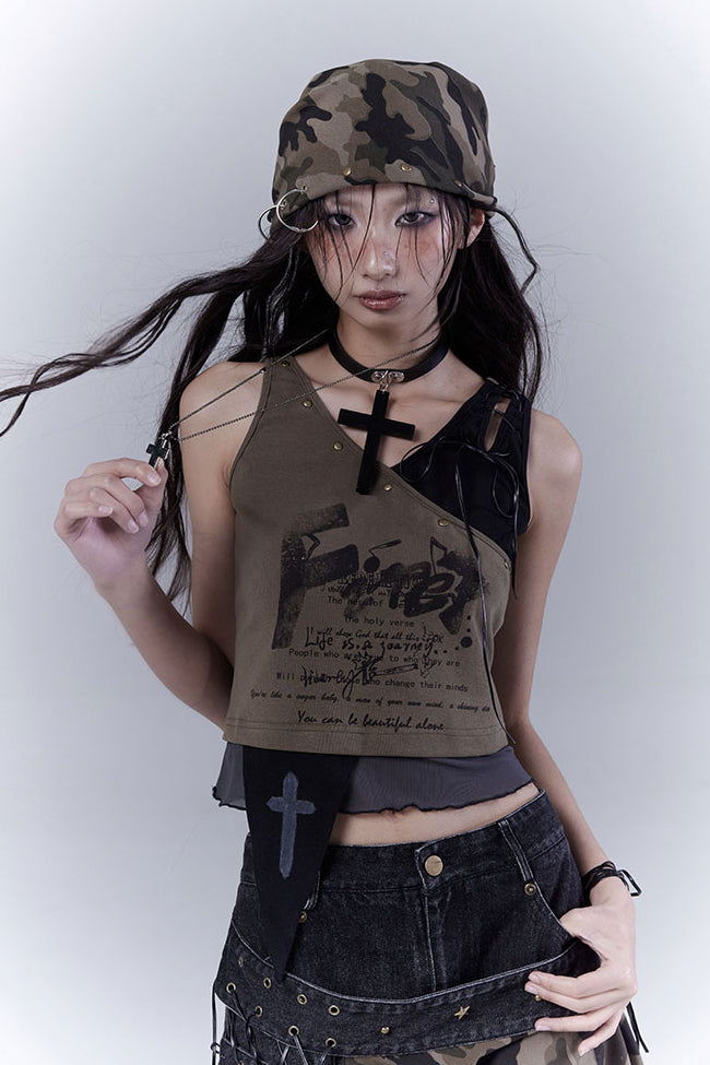 Camo Studded Headscarf