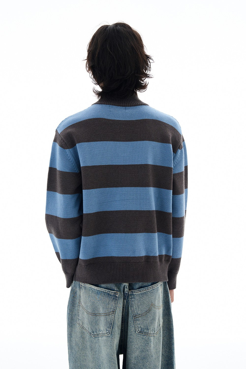 Vintage Stripe Zip Sweater