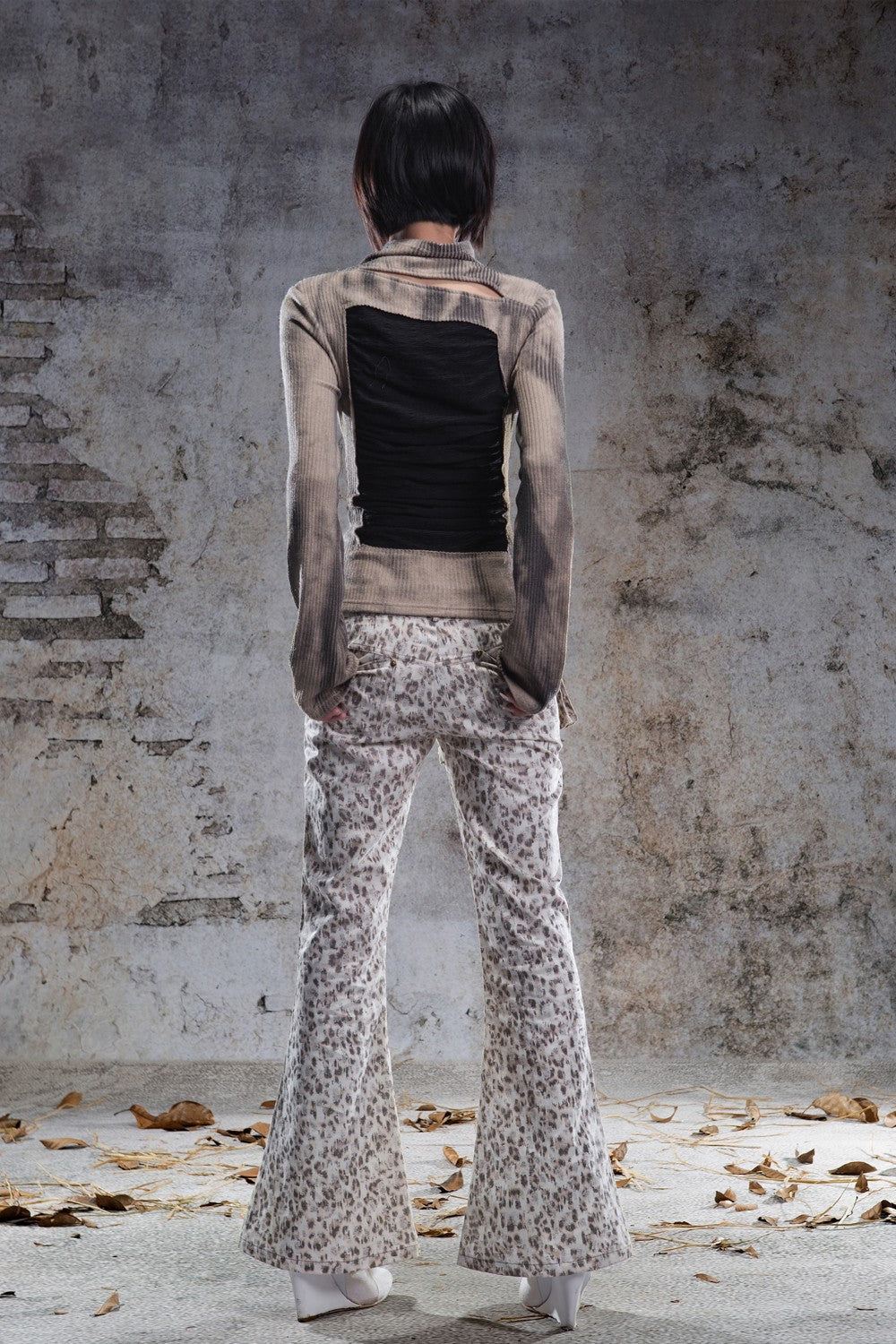 Arielle Leopard Flared Jeans