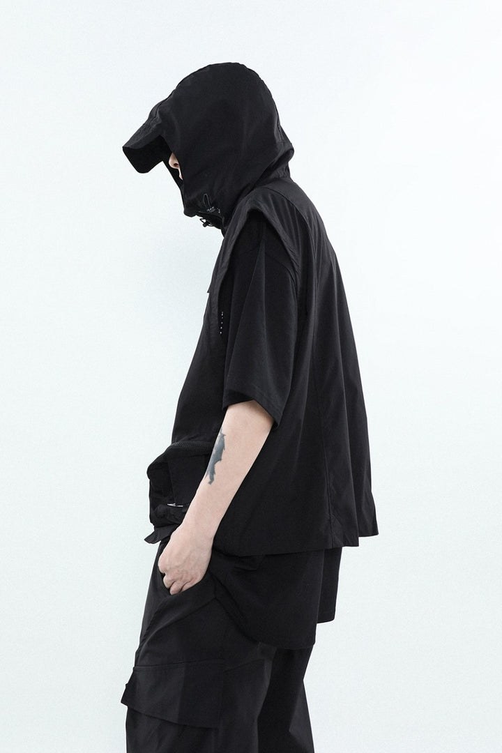Hooded Utility Shell Vest