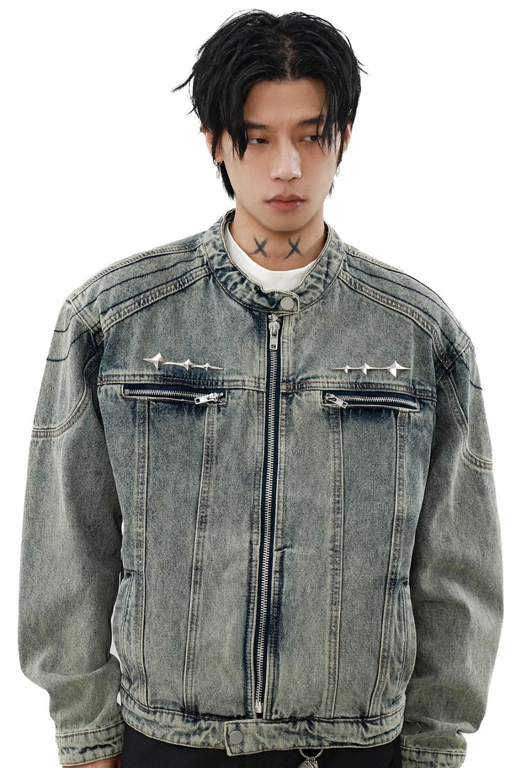 Cropped Denim Core Jacket