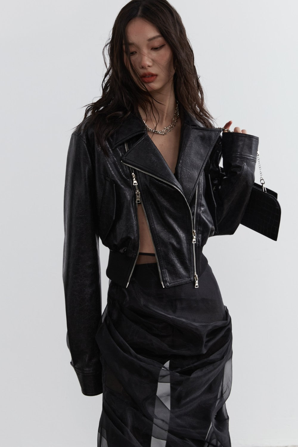 Slim Leather Moto Jacket