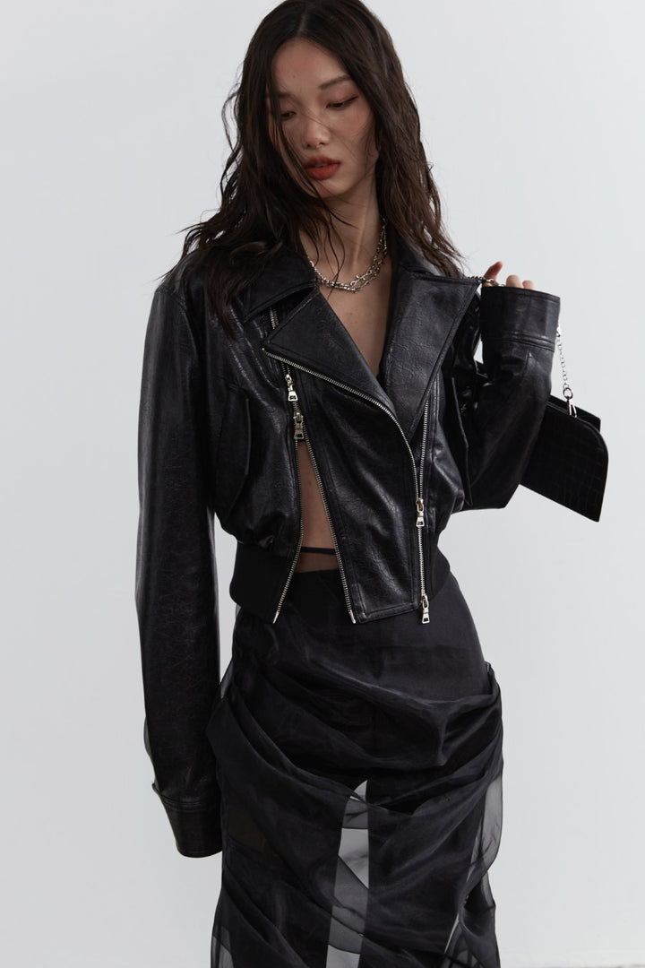 Slim Leather Moto Jacket