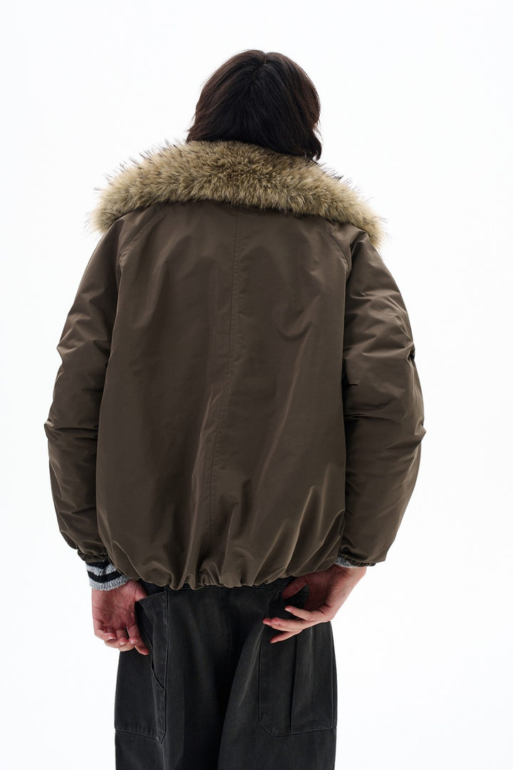 Fur Trim Bomber Jacket