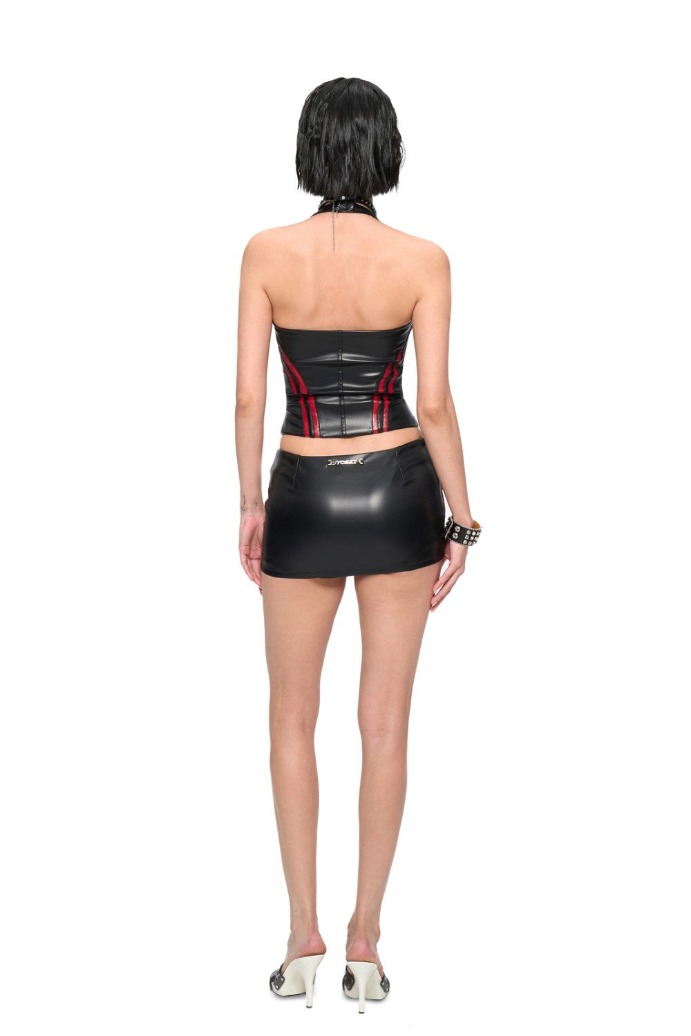 Leather Racer Mini Skirt
