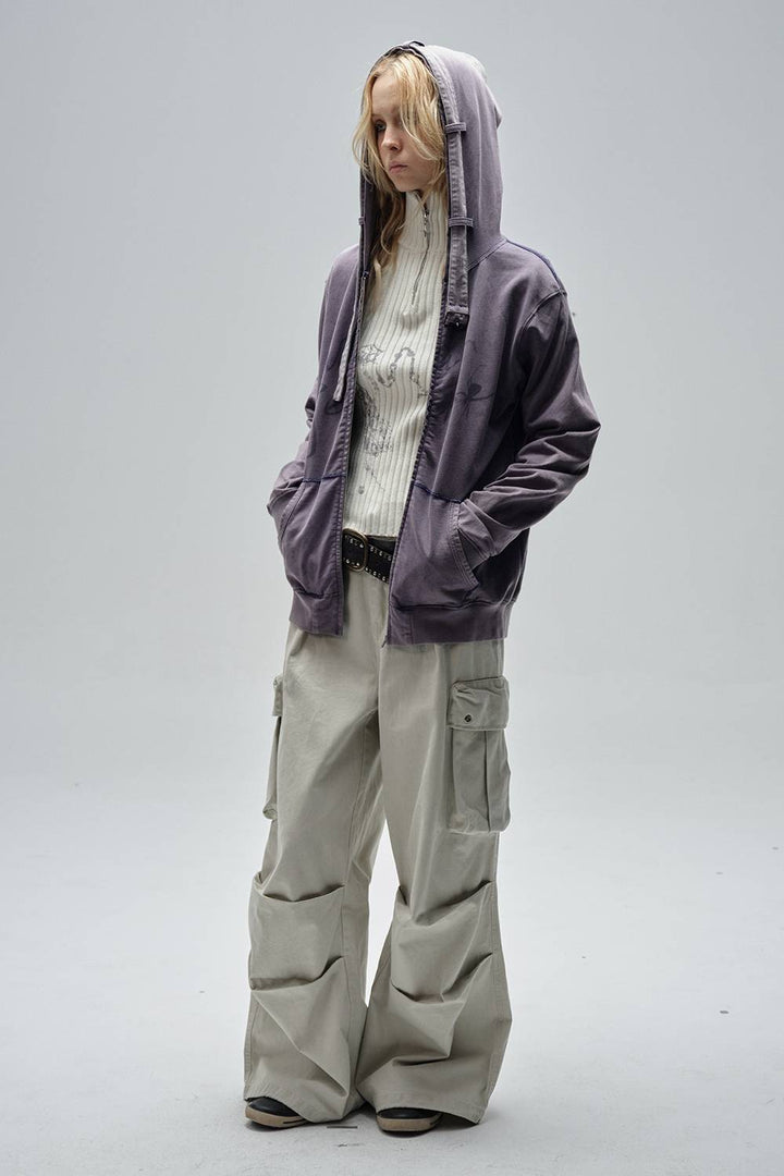 Loose Fit Zip Hoodie