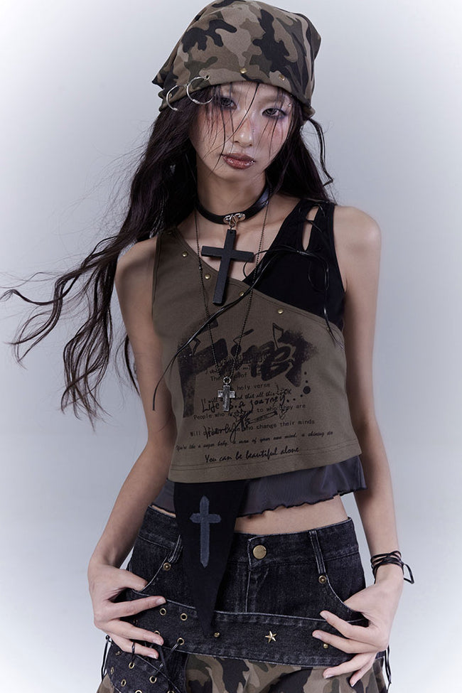 Camo Studded Headscarf