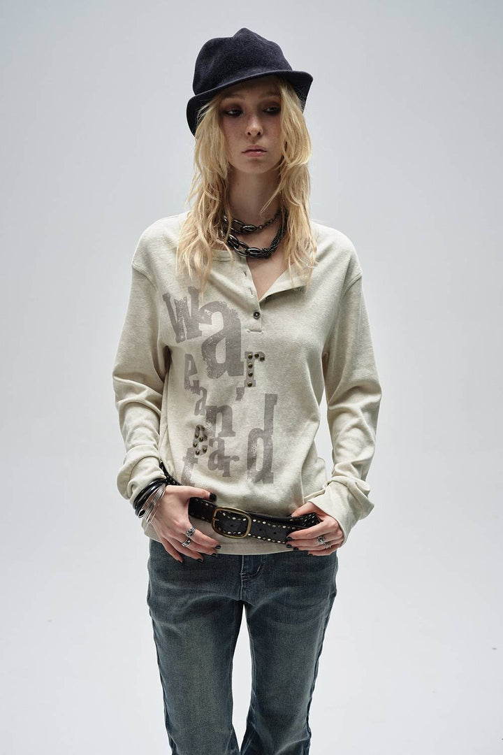 Rhinestone Graphic Sweater
