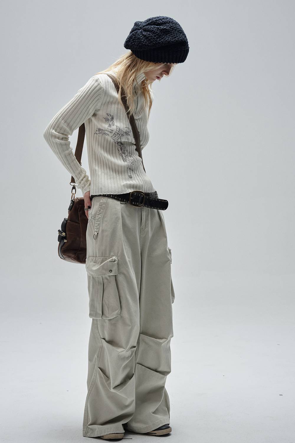 High Neck Zip Sweater