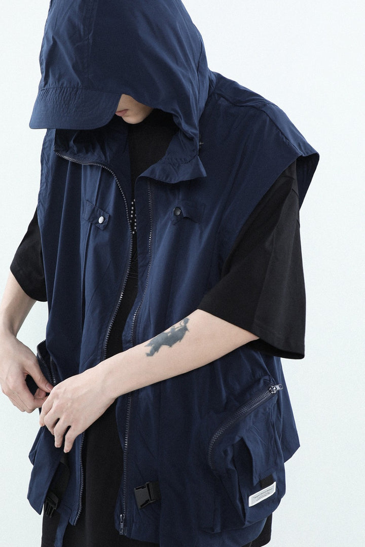 Hooded Utility Shell Vest