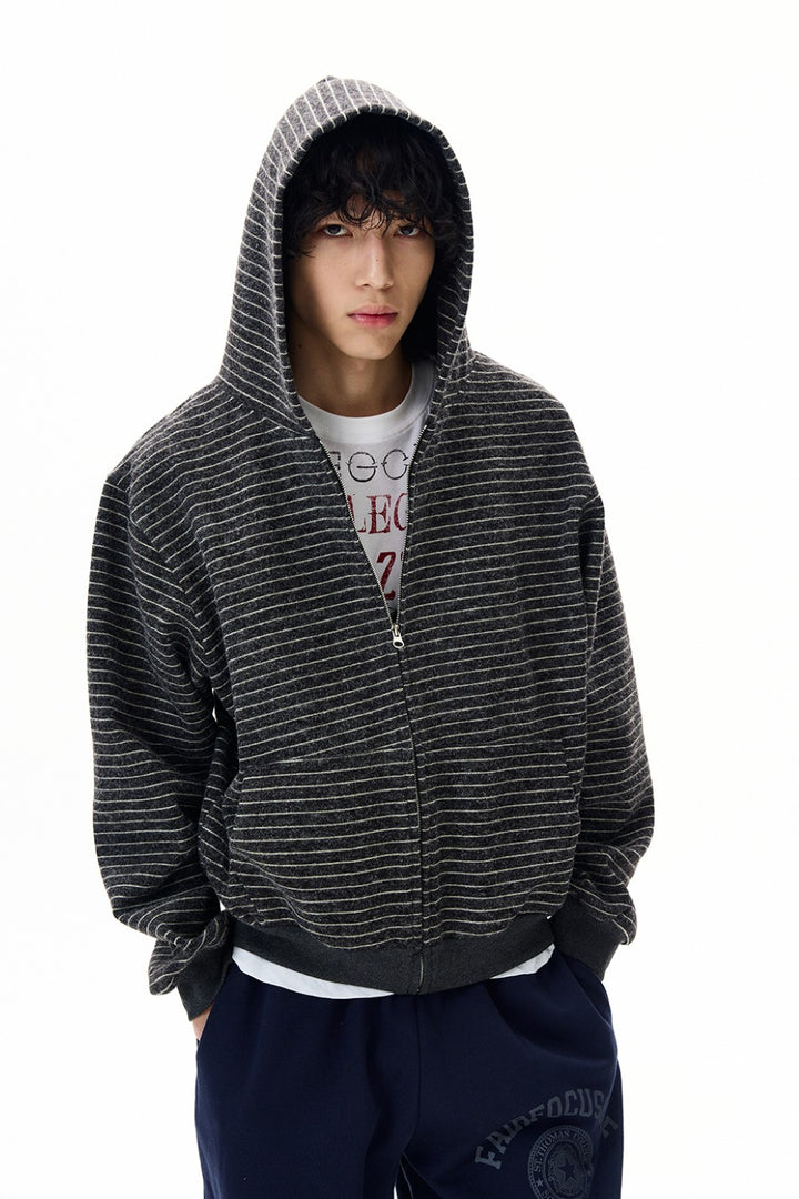 Classic Striped Knit Jacket