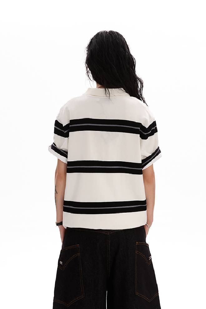Striped Polo Tee
