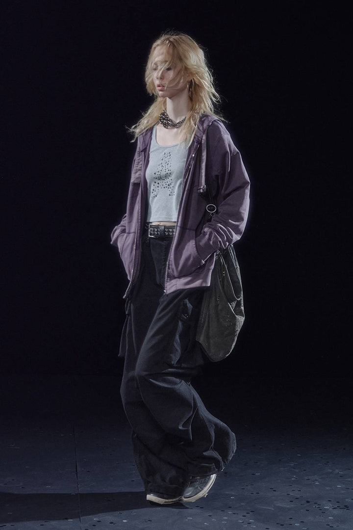 Loose Fit Zip Hoodie