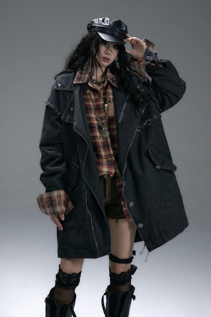 Oversized Moto Coat