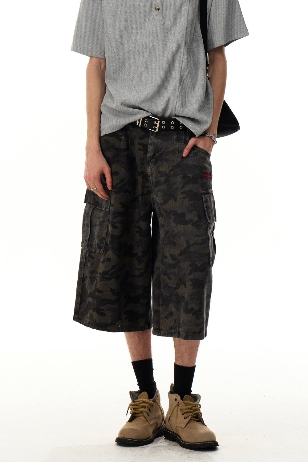 Wide Camo Utility Jorts