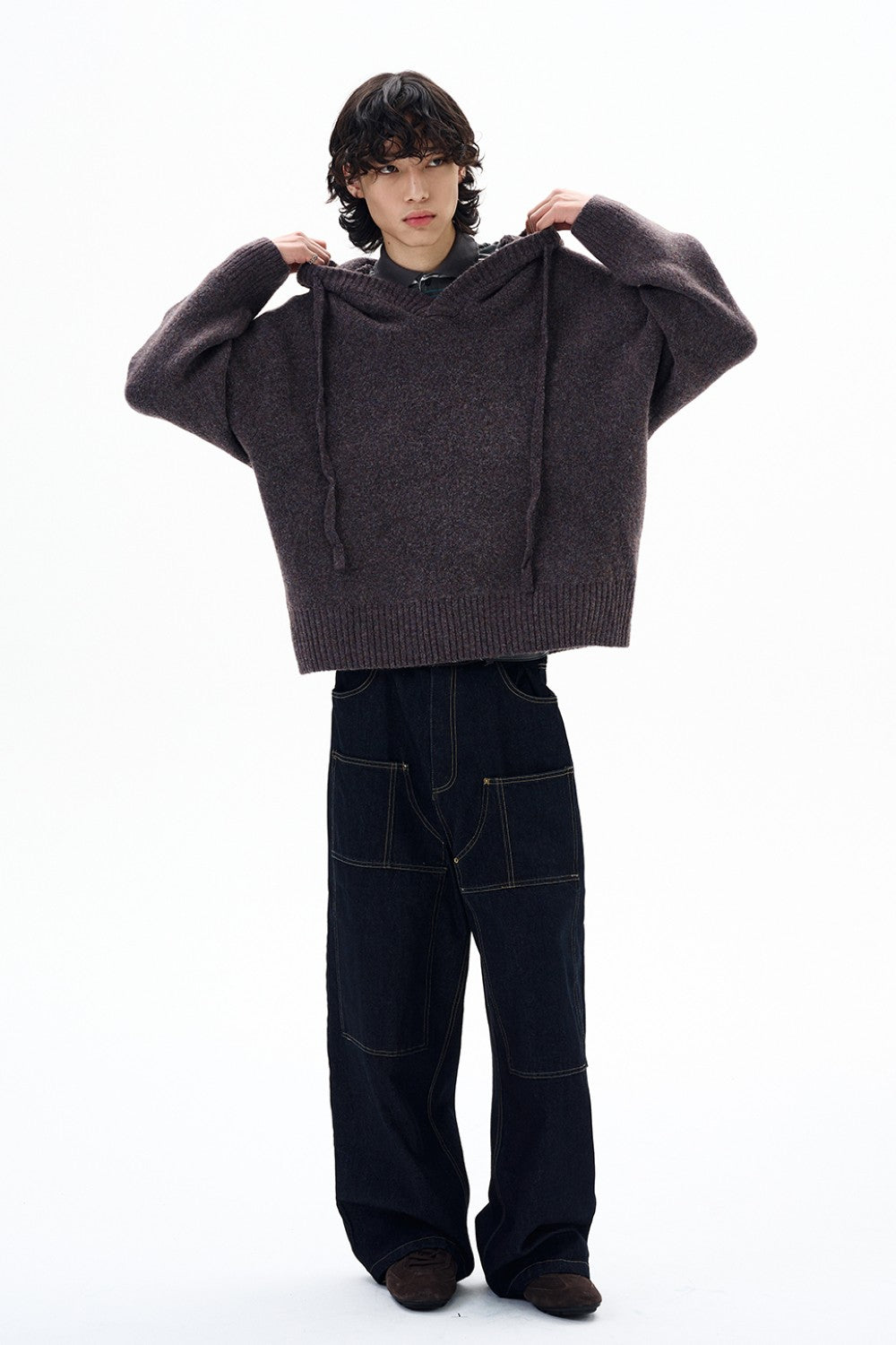 Fall Wool Knit Hoodie